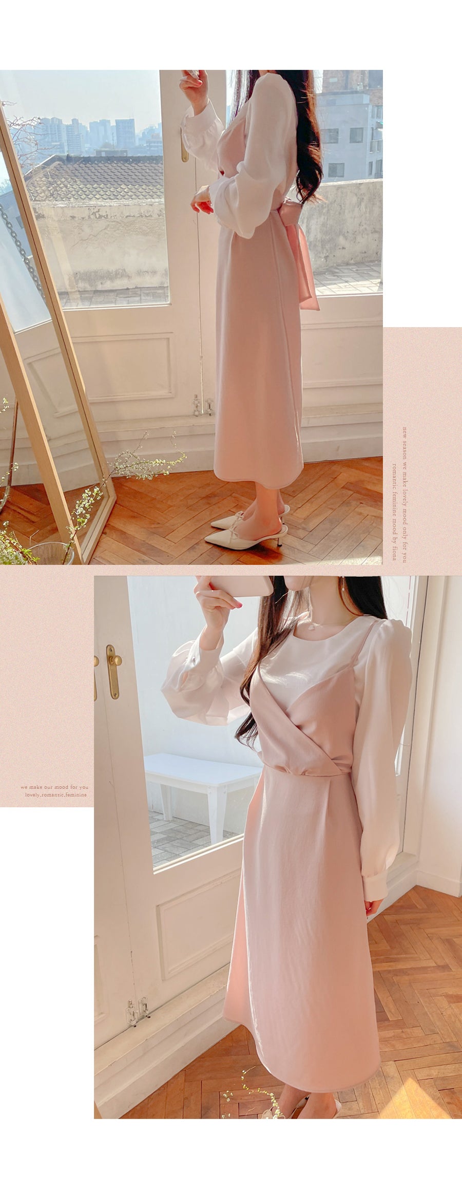 FIONA In A Good Mood Wrap Dress | on Sthsweet | Korean Fashion