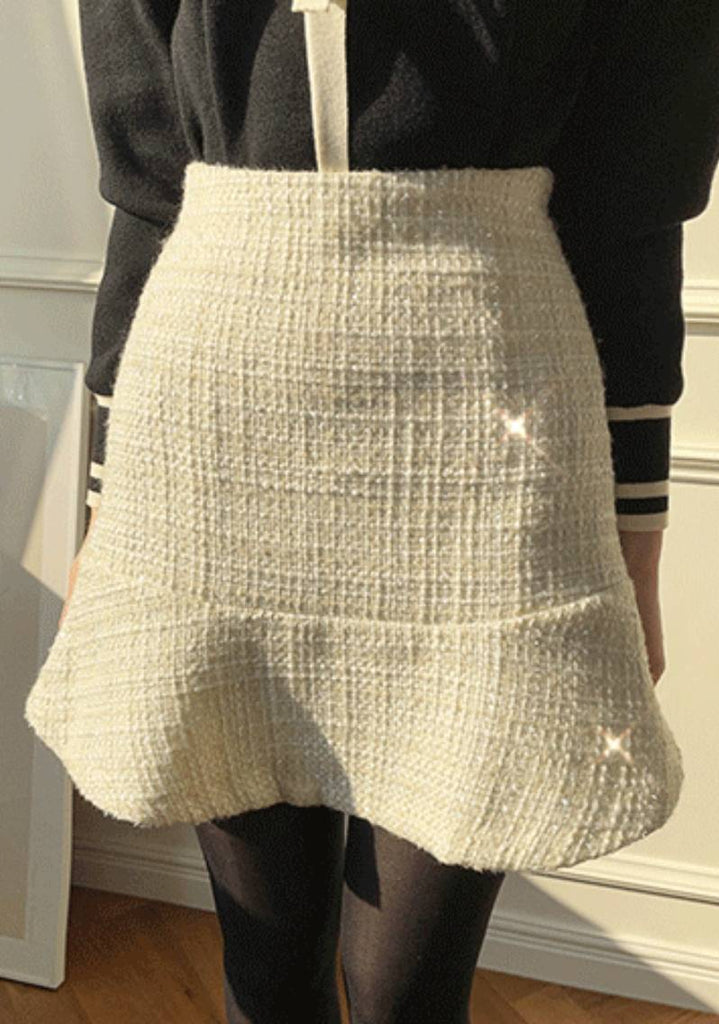 FIONA Take A Bow Mini Tweed Skirt | on 