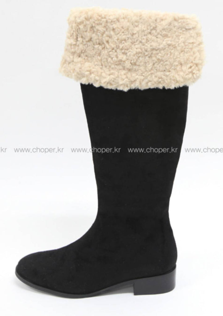 CHOPER Tangled Faux-Fur Knee-High Boots 