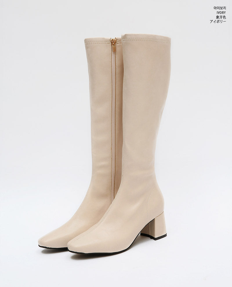 ivory knee high boots