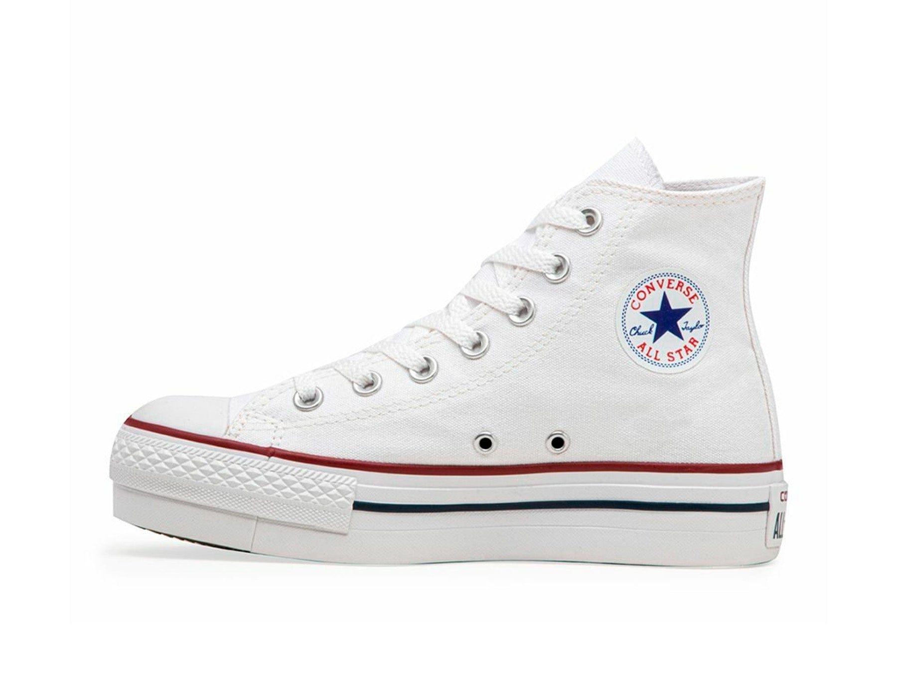 Zapatilla Converse Chuck Plataforma Hi Mujer Blanco Blockstore.cl