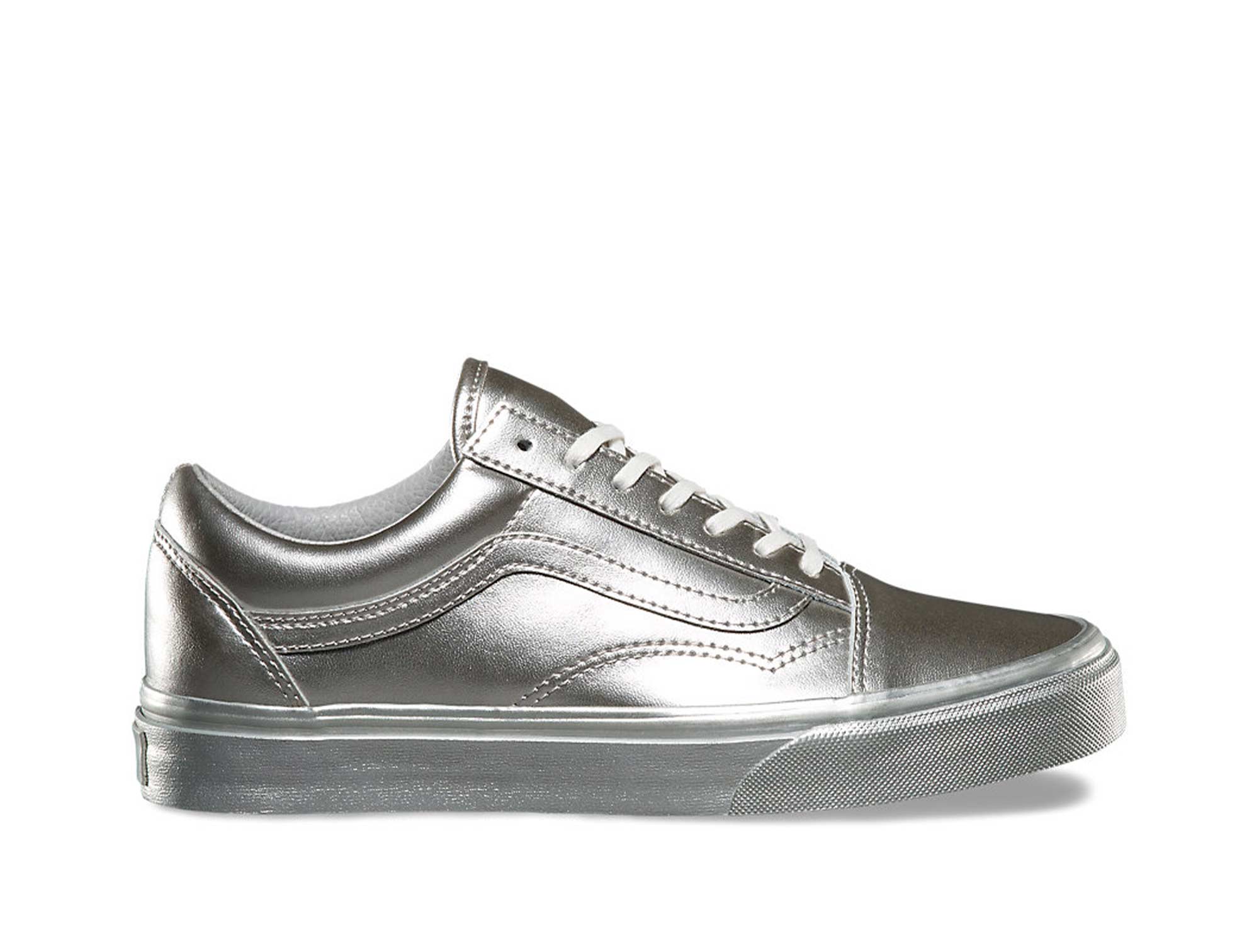 Zapatilla Vans Old Skool Mujer Plateado - Blockstore.cl