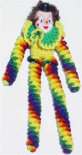 crochet clown doll