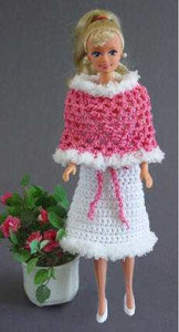 Fashion Doll Strapless Dress and Poncho Crochet Pattern– Maggie's Crochet