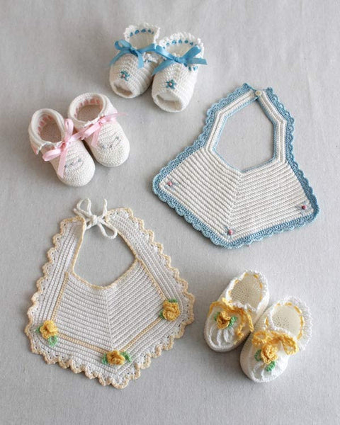 Vintage Bibs \u0026 Booties Crochet Pattern 