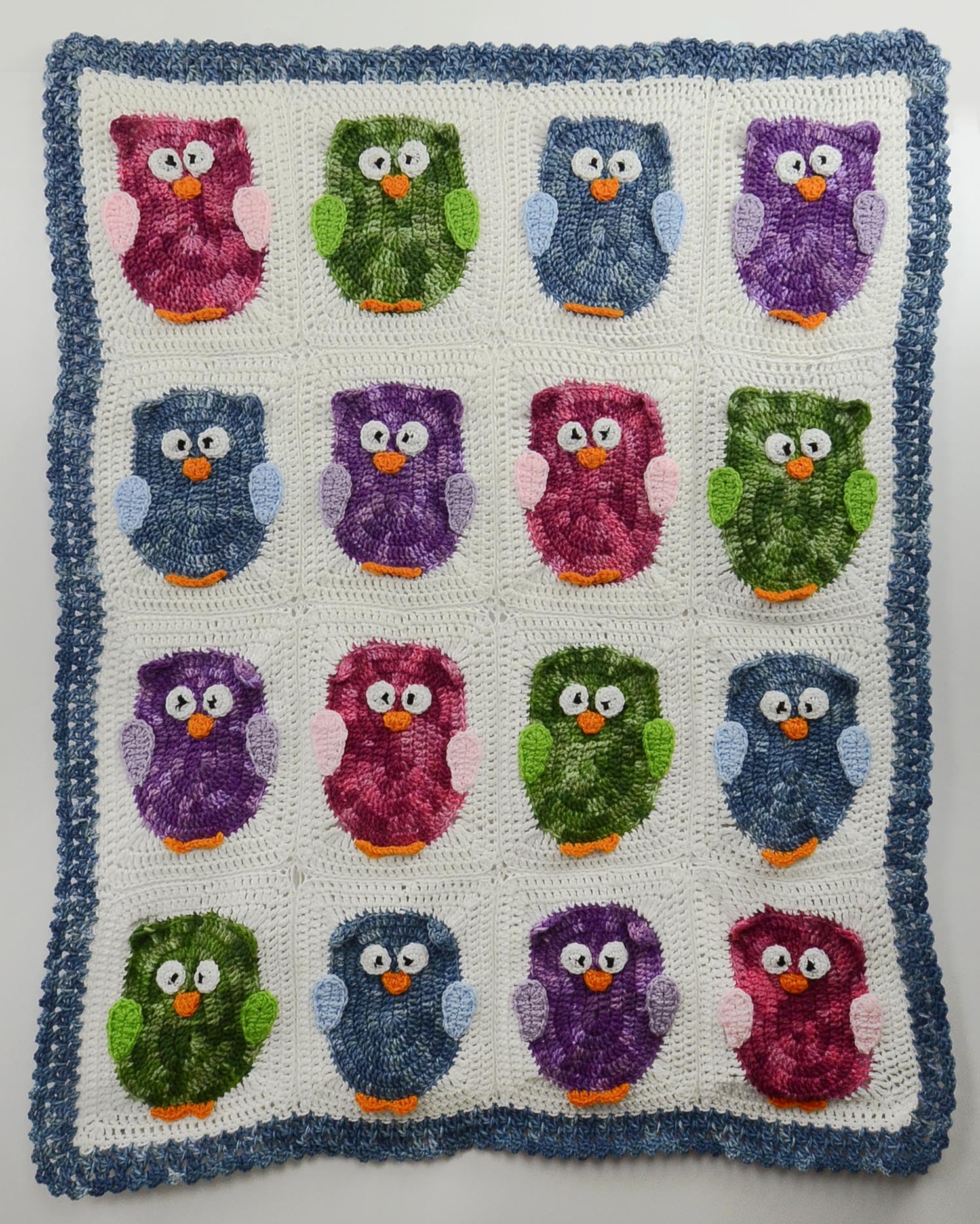 Owl Afghan Pillow Set Crochet Pattern Maggies Crochet