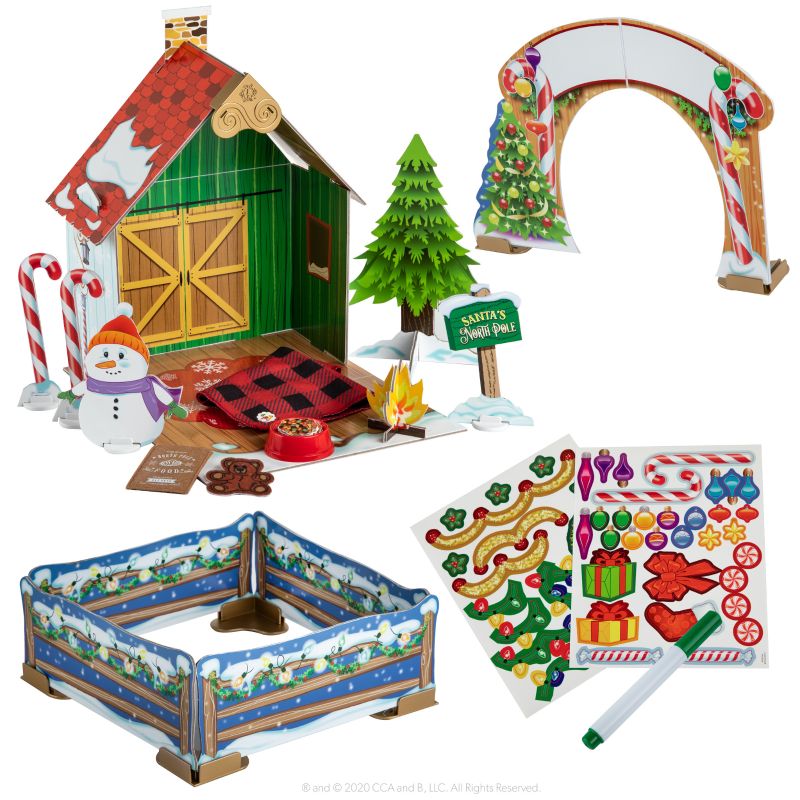 Elf Pets Christmas Cabin Playset Santa S Store The Elf On The Shelf