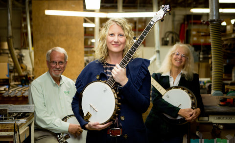 Deering Banjo Family 2019 Greg Deering. Janet Deering. Jamie Deering.