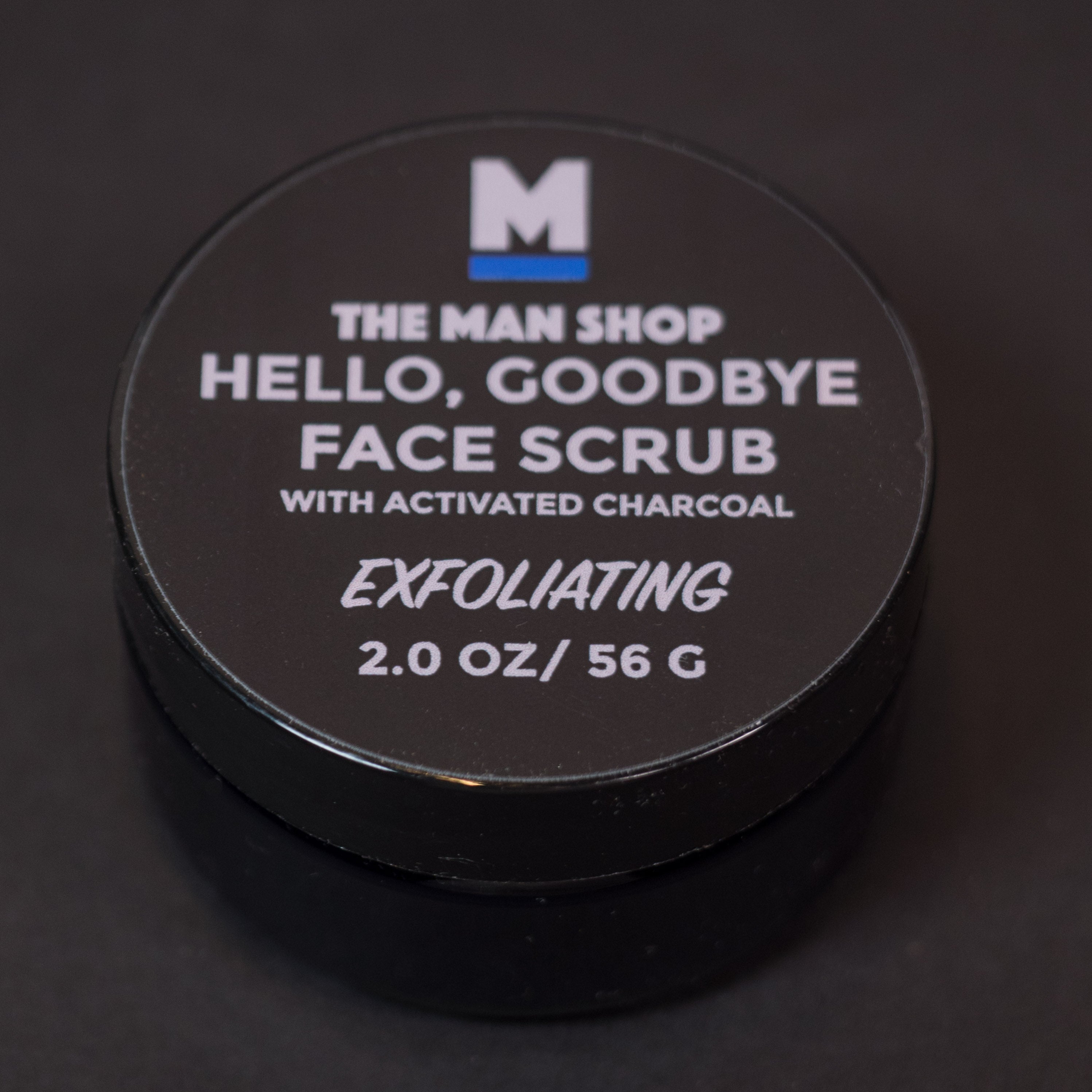 HELLO, GOODBYE CHARCOAL FACE SCRUB THE MAN SHOP