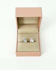 Luciana Rose Solitaire Stud Earrings