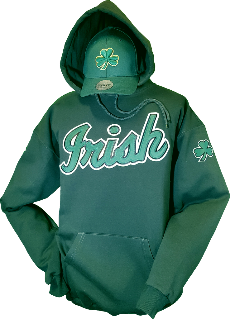 Irish Hoodie Script Forest Green – More Than Just Caps Clubhouse