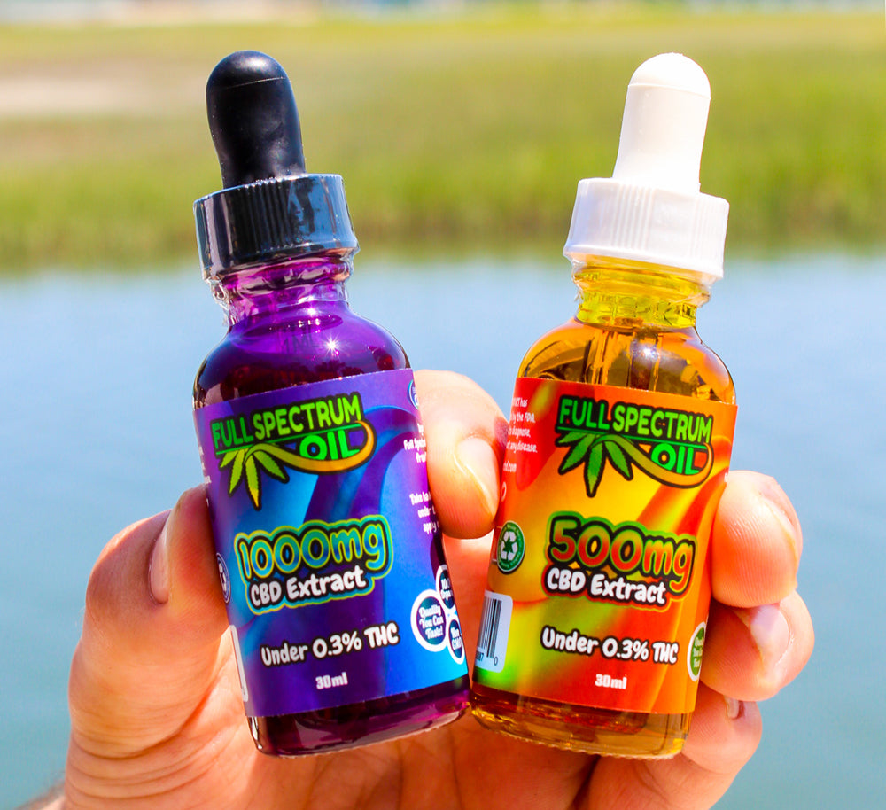 Experience CBD Full Spectrum CBD tinctures - 500mg and 1000mg CBD