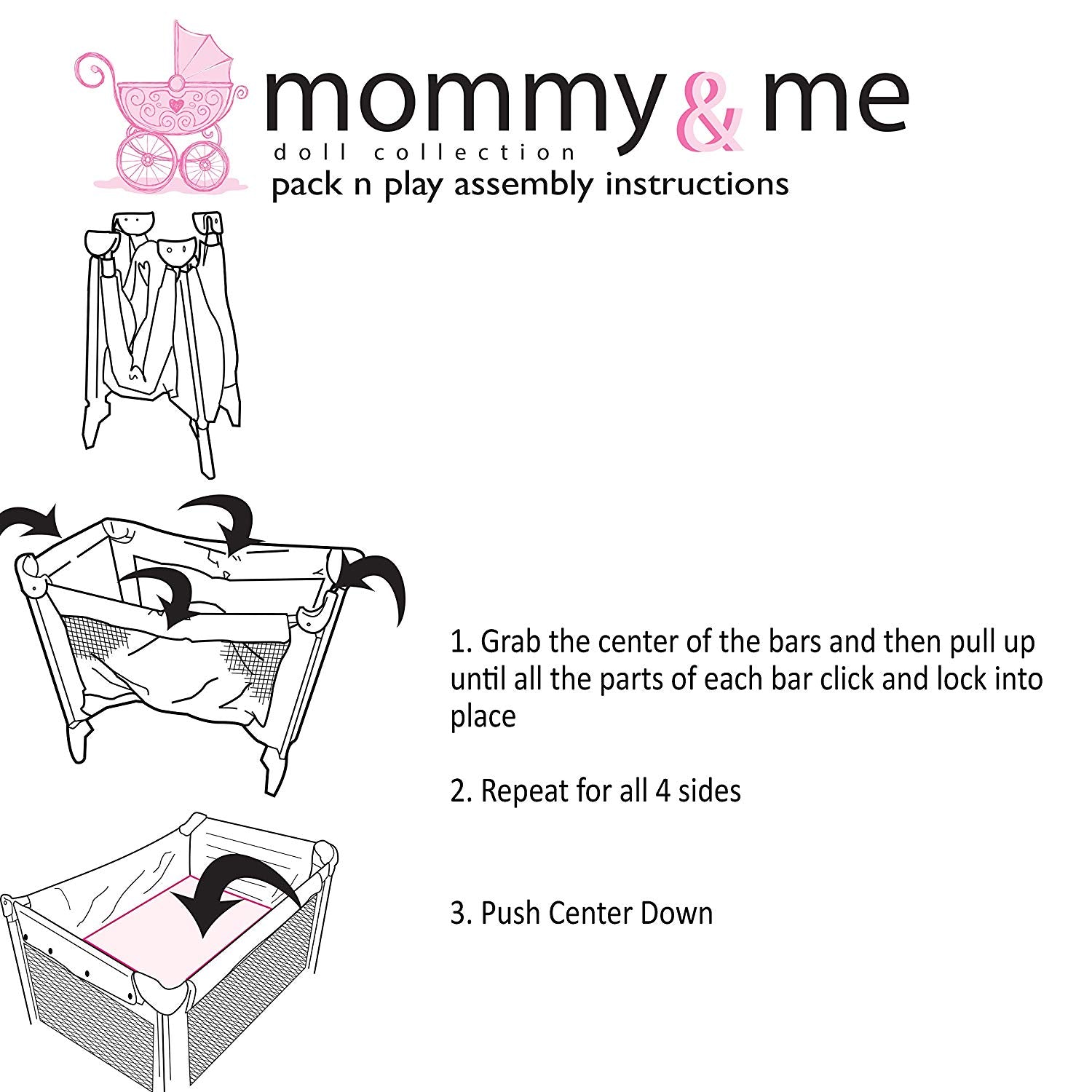 mommy & me 3 in 1 doll playset