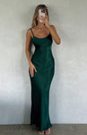Sophisticated Draped Backless Scoop Neck Maxi Dress