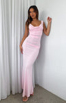 Fitted Backless Semi Sheer Plunging Neck Maxi Dress