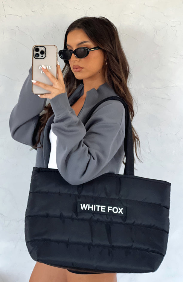 Jordan Tote Bag Black - White Fox Boutique Accessories - One Size - Shop with Afterpay