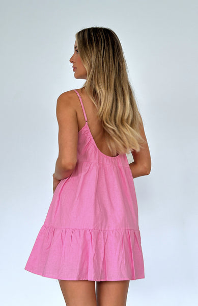 Scoop Neck Tiered Short Loose Fit