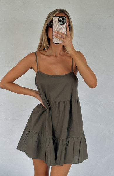 Short Scoop Neck Tiered Loose Fit