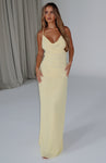 Plunging Neck Polyester Semi Sheer Backless Self Tie Maxi Dress