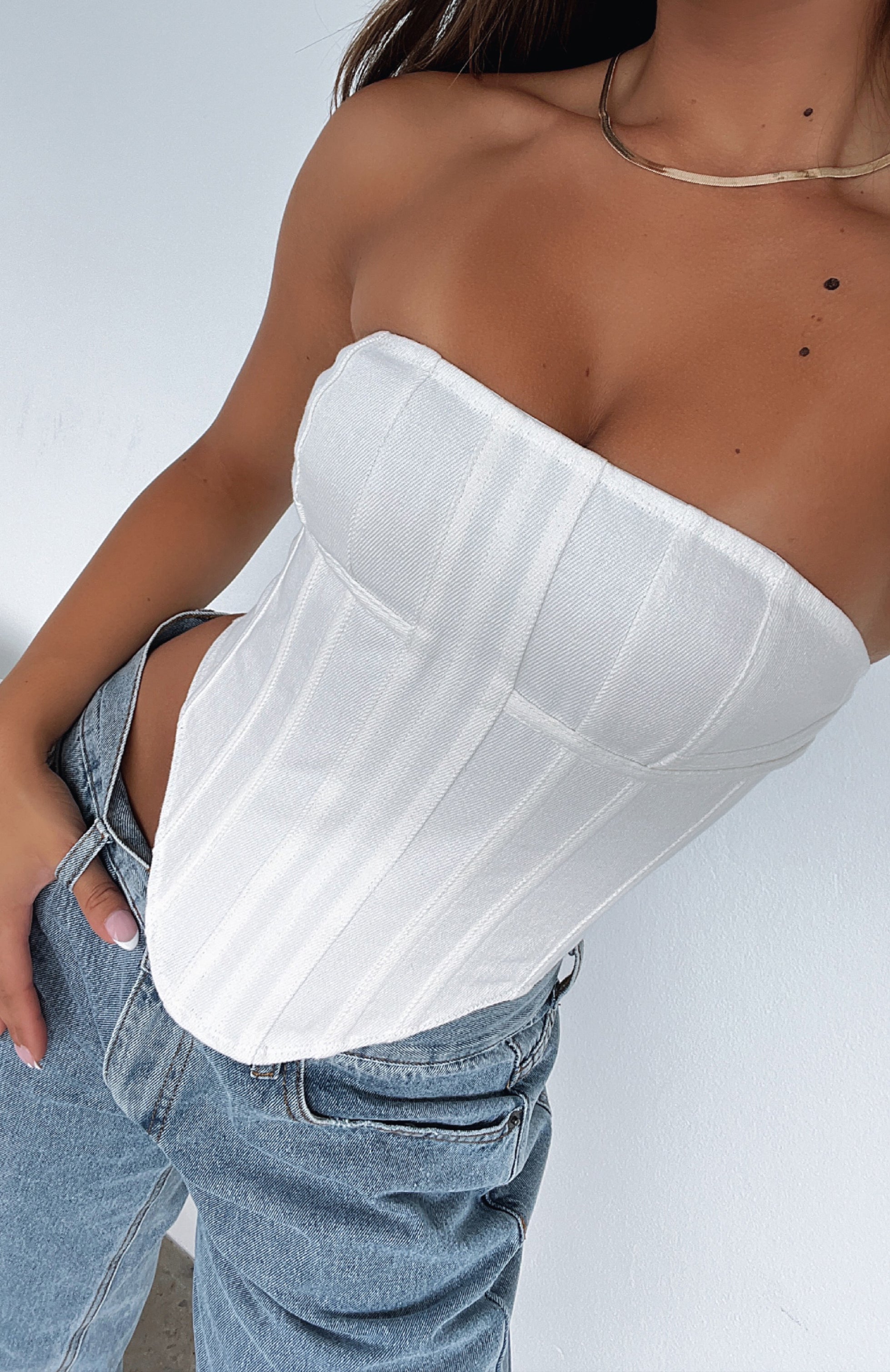 Nothing Without You Bustier Off White