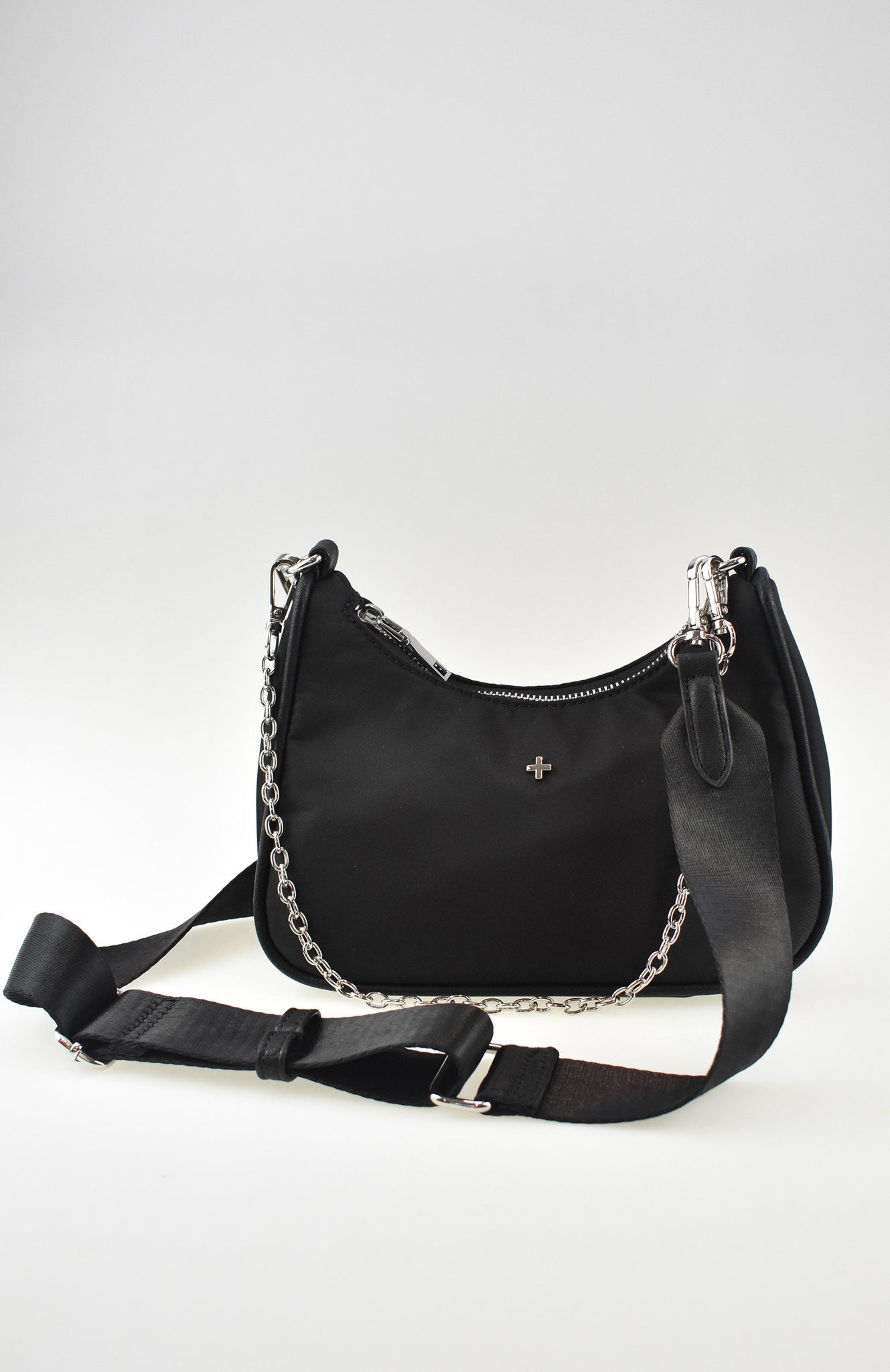 black nylon bag