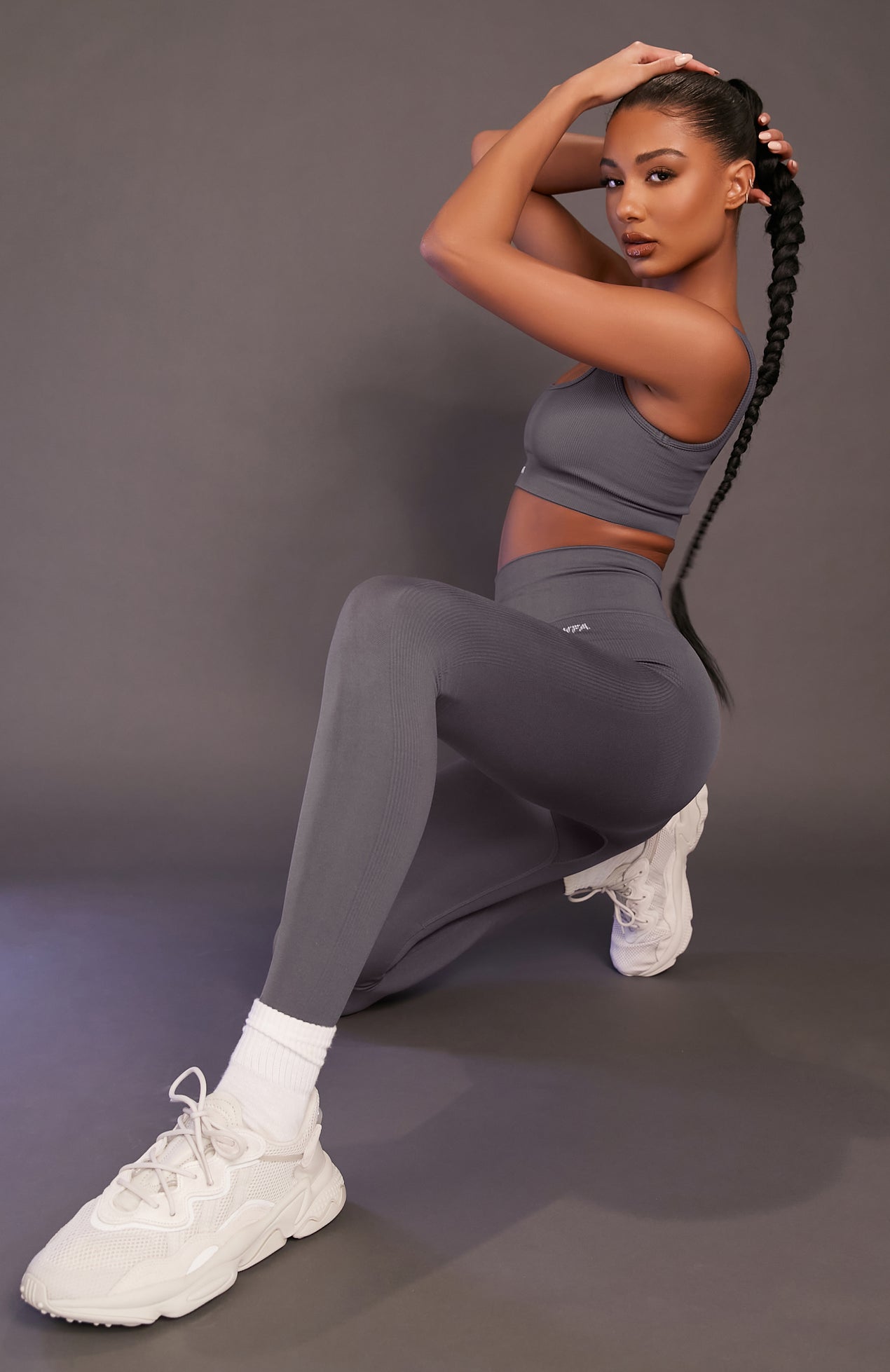 Charcoal Basic Seamless Jacket, Activewear