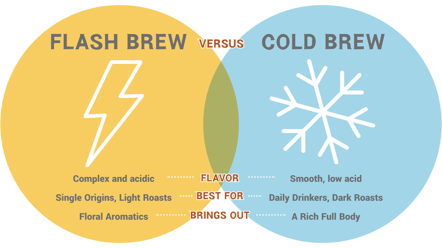Flash Brew vs Cold Brew Coffee Infographic