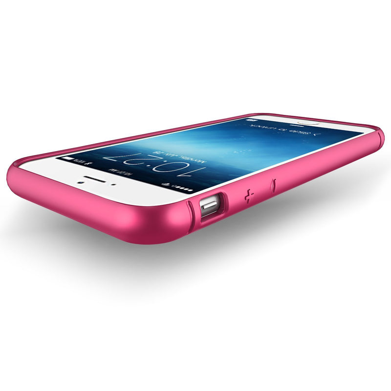 The Hot Pink and Clear Ultra Hybrid Bumper iPhone 6/6s Case – DesignSkinz