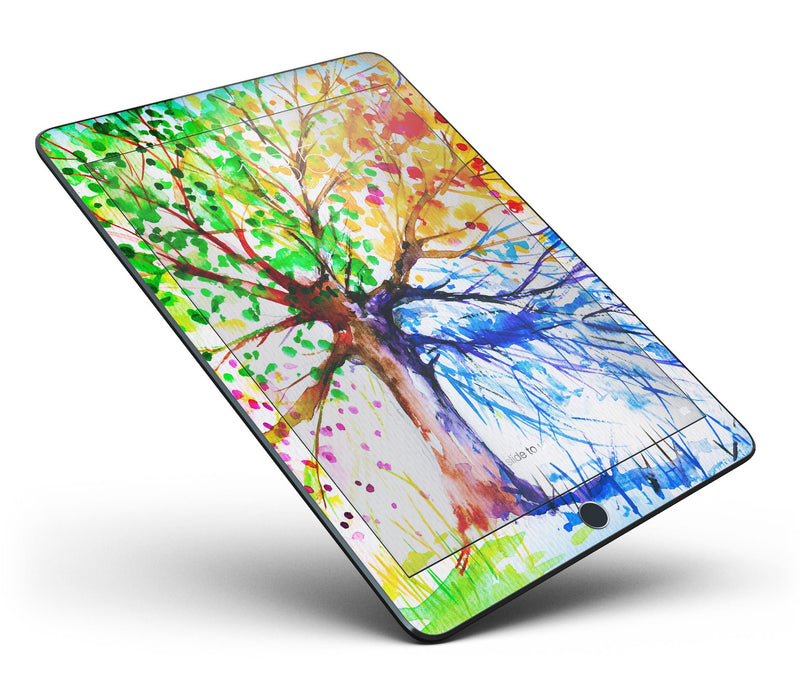 Abstract Colorful Watercolor Vivid Tree V3 Full Body Skin For The