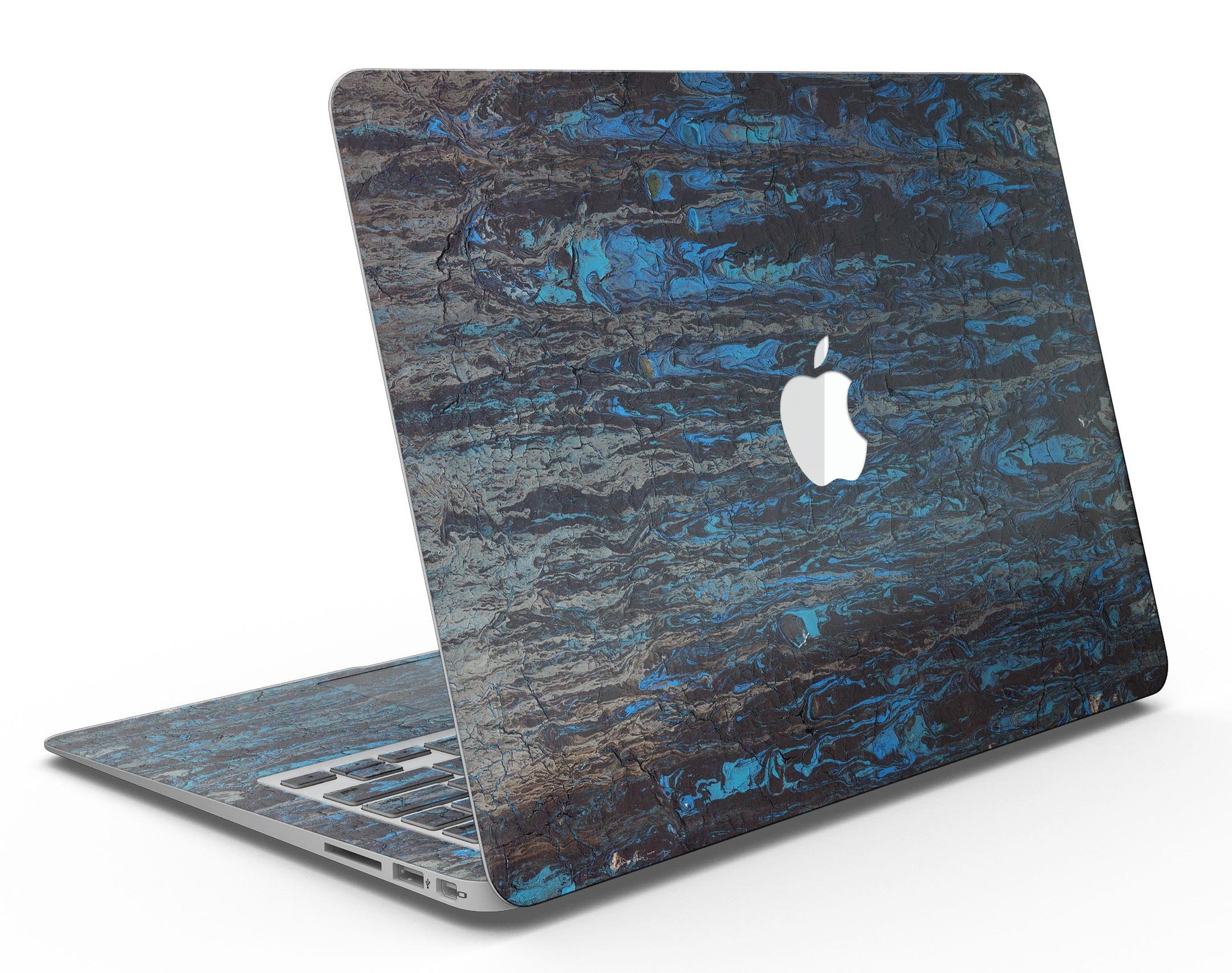 Abstract Wet Paint Dark Blues v2 - MacBook Air Skin Kit
