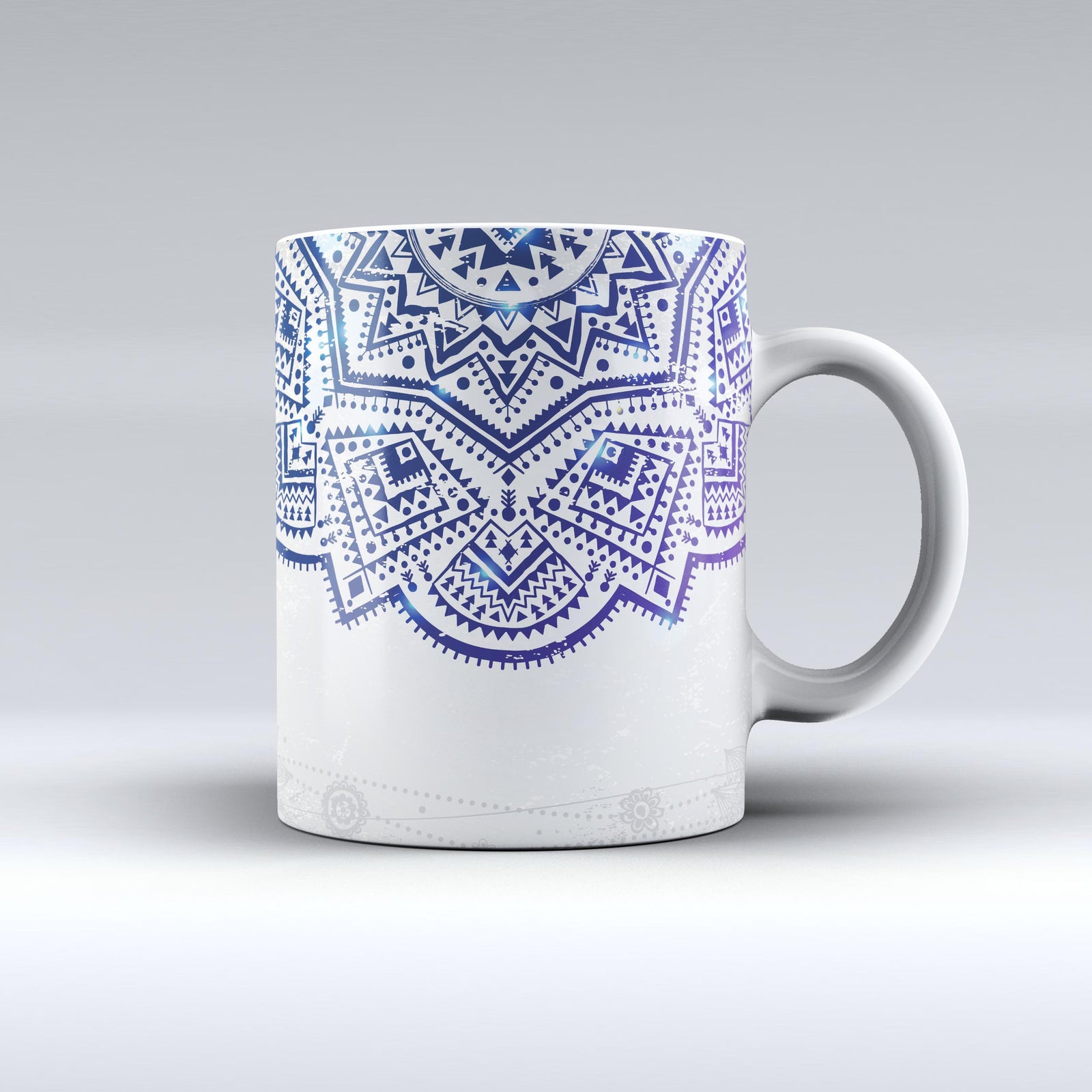 The Ethnic Indian Vector Ornament ink-Fuzed Ceramic Coffee Mug ...
