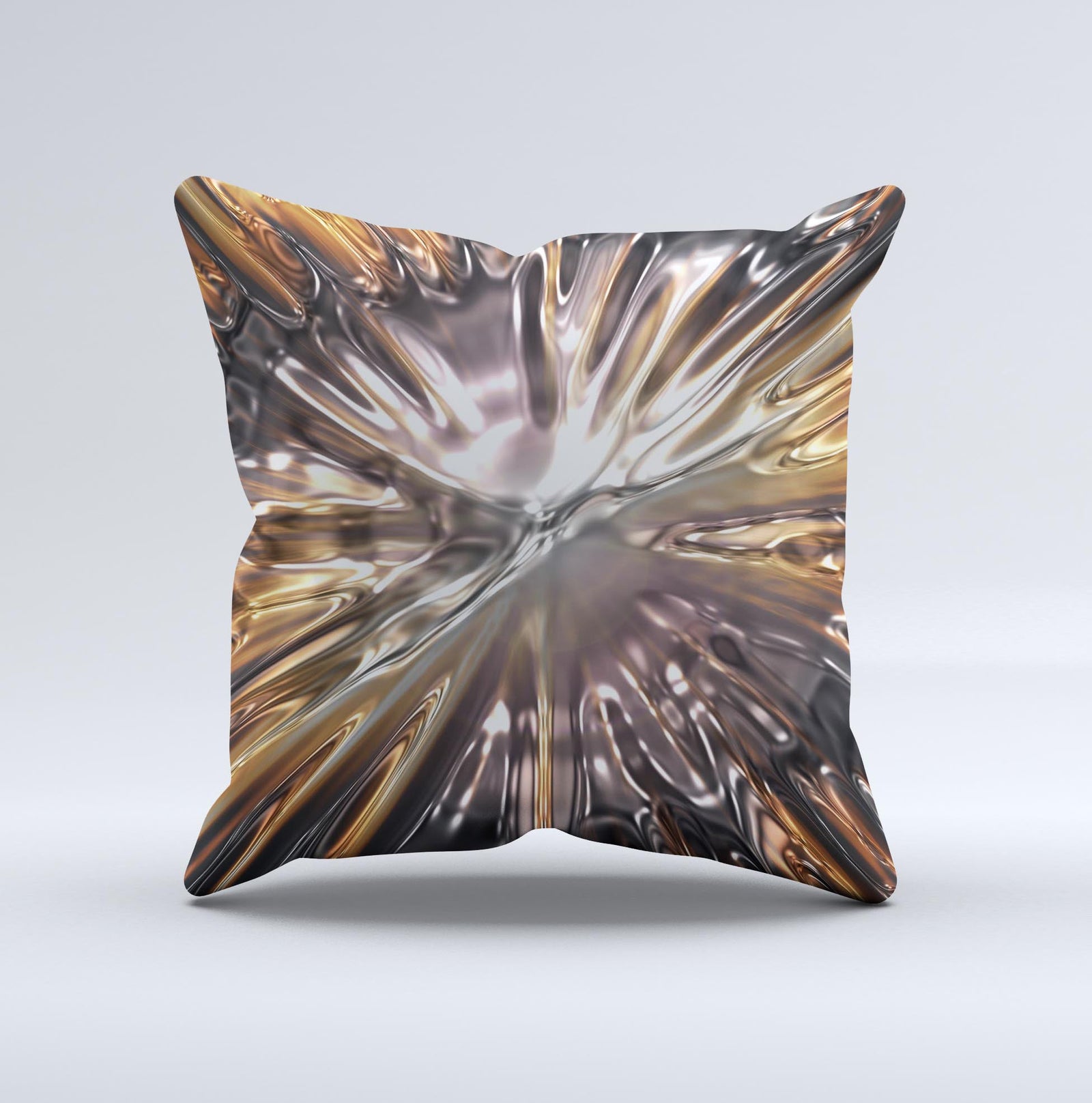 Gold Distracted Mercury InkFuzed Decorative Throw Pillow DesignSkinz