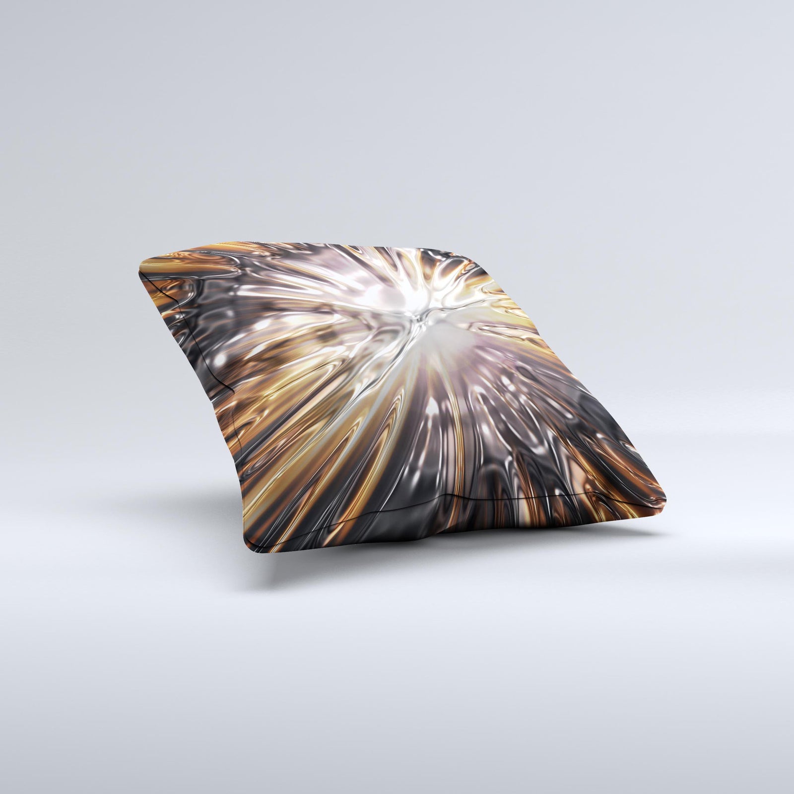 Gold Distracted Mercury InkFuzed Decorative Throw Pillow DesignSkinz