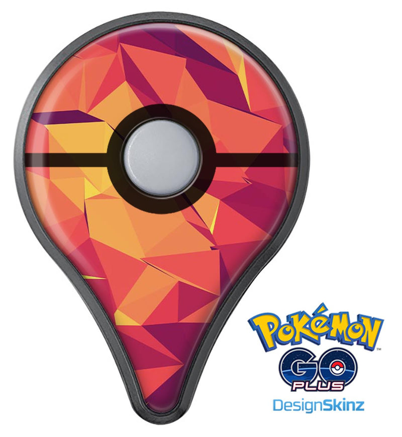 Neon Pink And Orange Geometric Shapes Pokemon Go Plus Vinyl Protective Designskinz