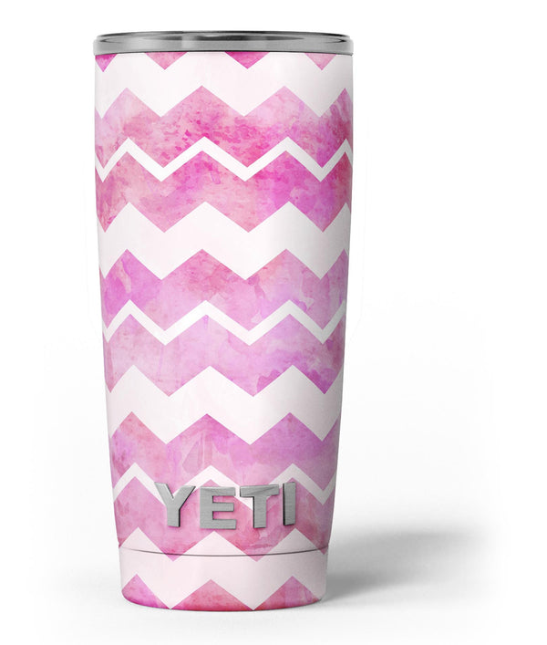 The Pink Abstract Watercolor Sparkling Chevron - Skin Decal Vinyl