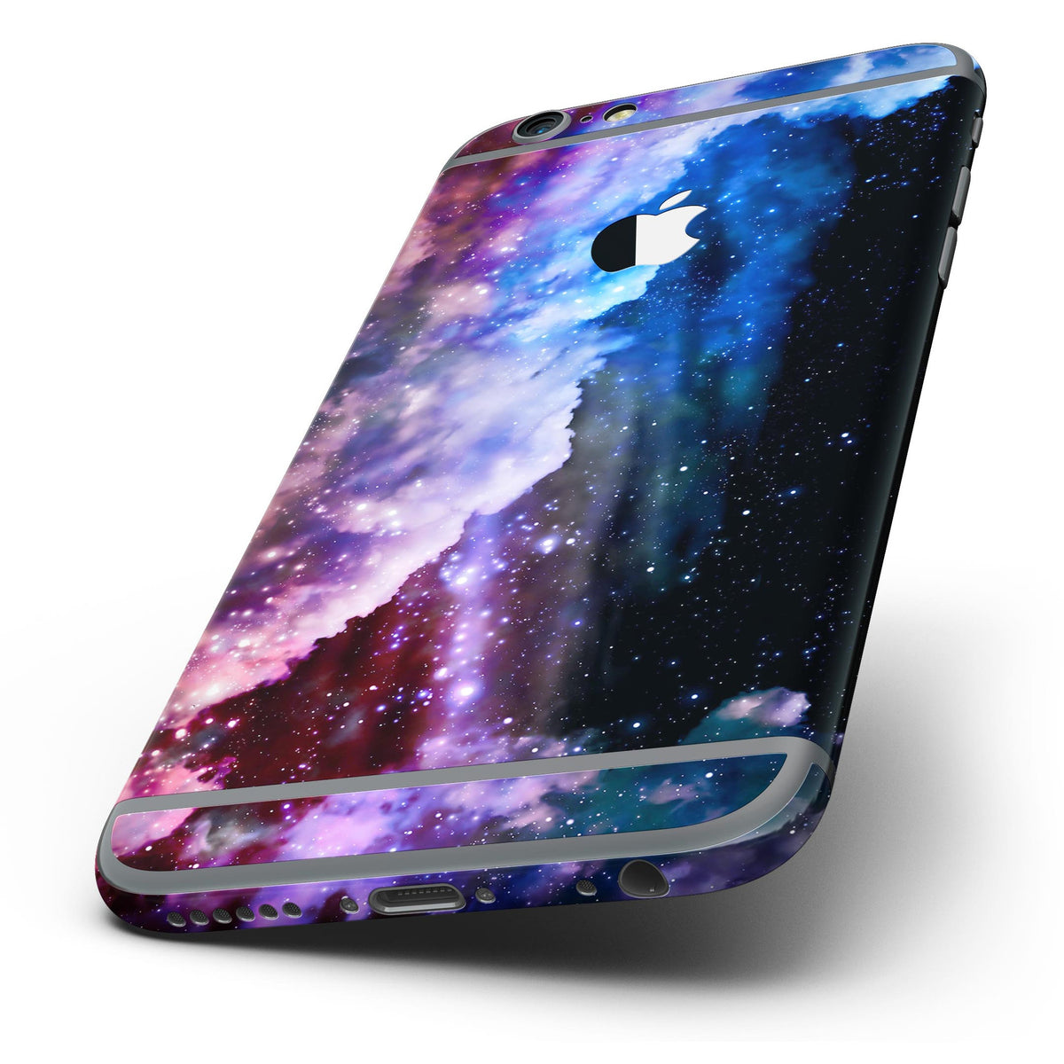 The Purple Blue And Pink Cloud Galaxy Six Piece Skin Kit For The Iphone 66s Or 66s Plus