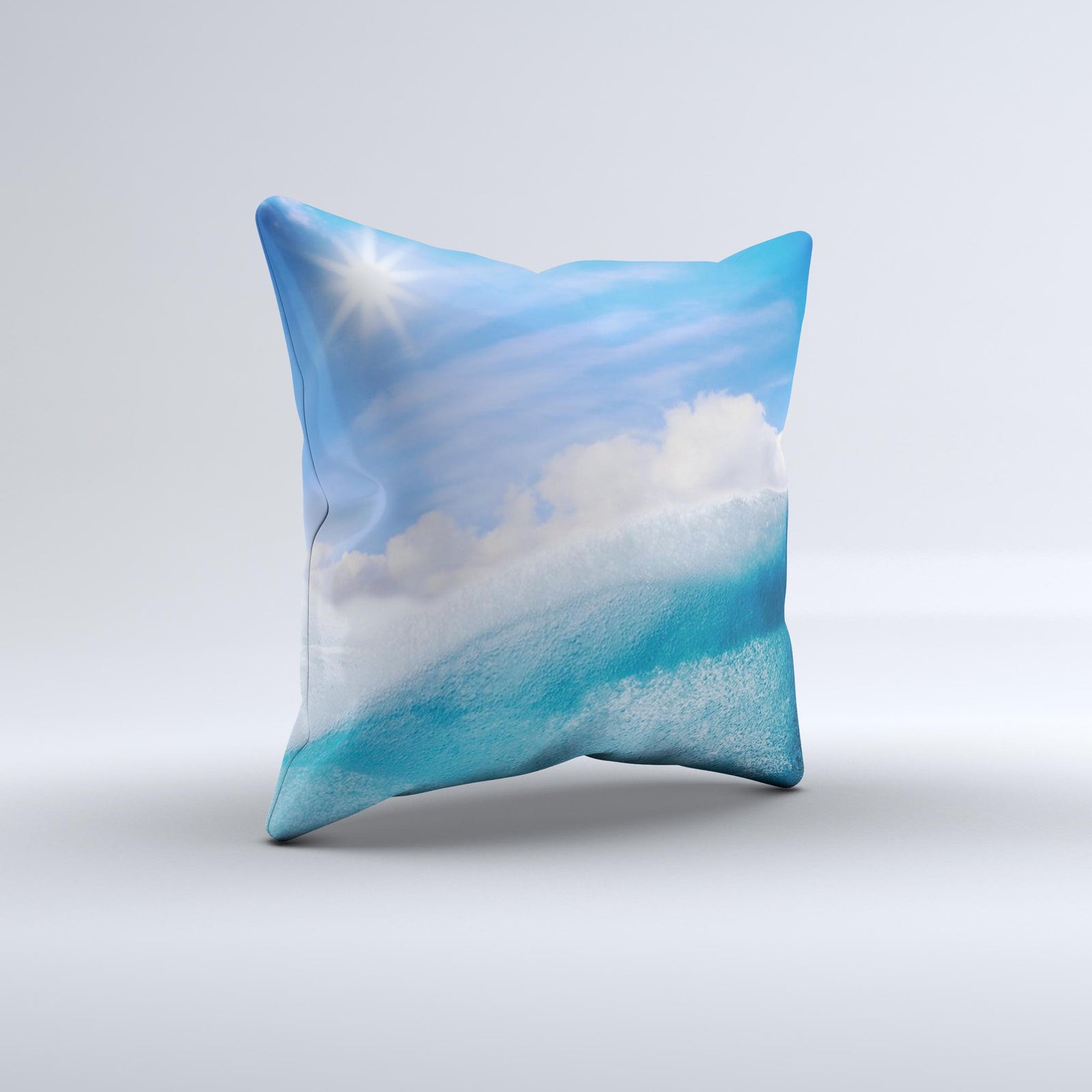 Sunny Day Waves Ink-Fuzed Decorative Throw Pillow – DesignSkinz