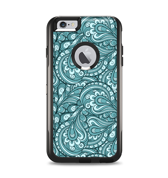 The Abstract Blue Feather Paisley Apple iPhone 6 Plus Otterbox Commute ...