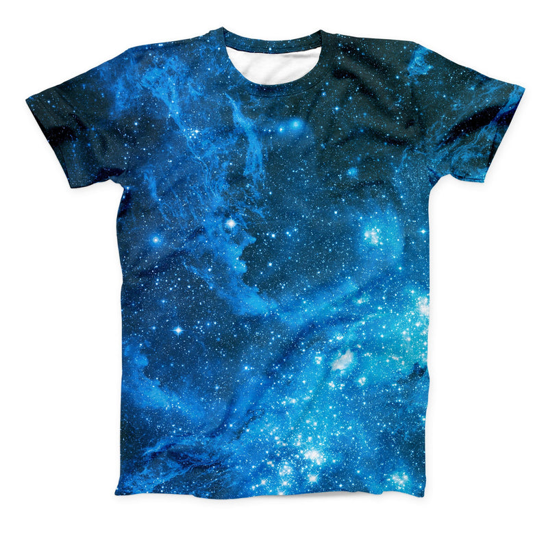 The Blue Hue Nebula ink-Fuzed Unisex All Over Full-Printed Fitted Tee ...