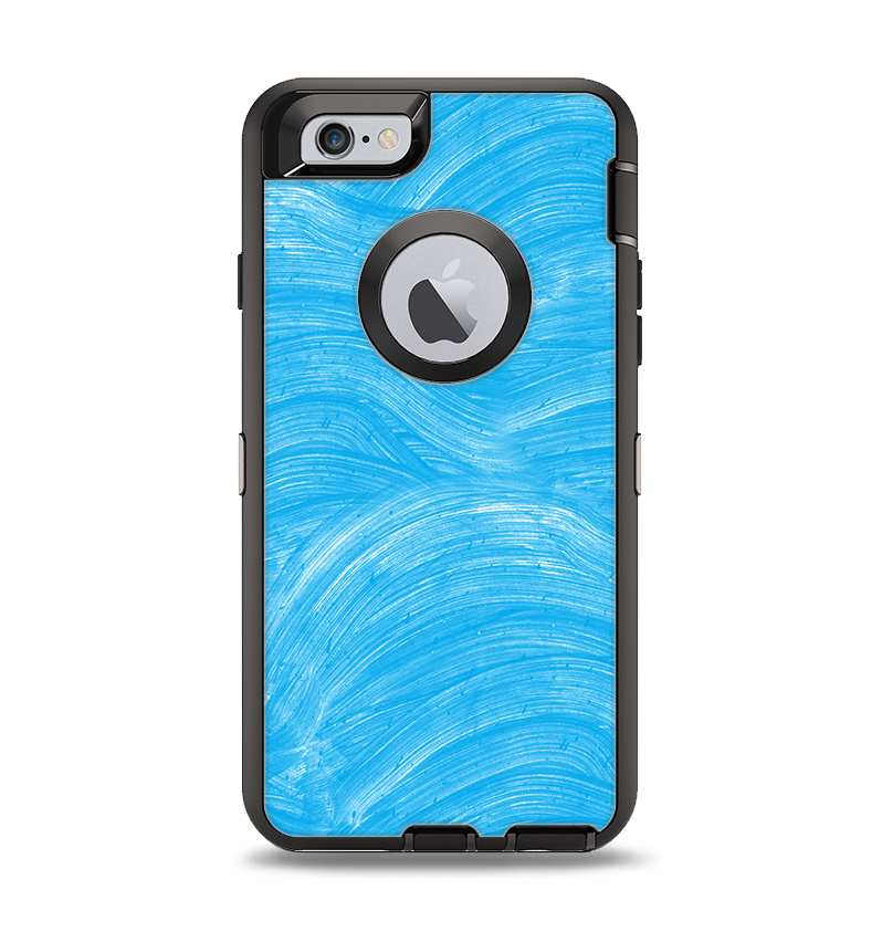 The Blue Painted Brush Texture Apple iPhone 6 Otterbox Defender Case S ...