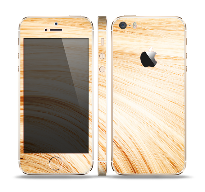 The Golden Hair Strands Skin Set for the Apple iPhone 5s