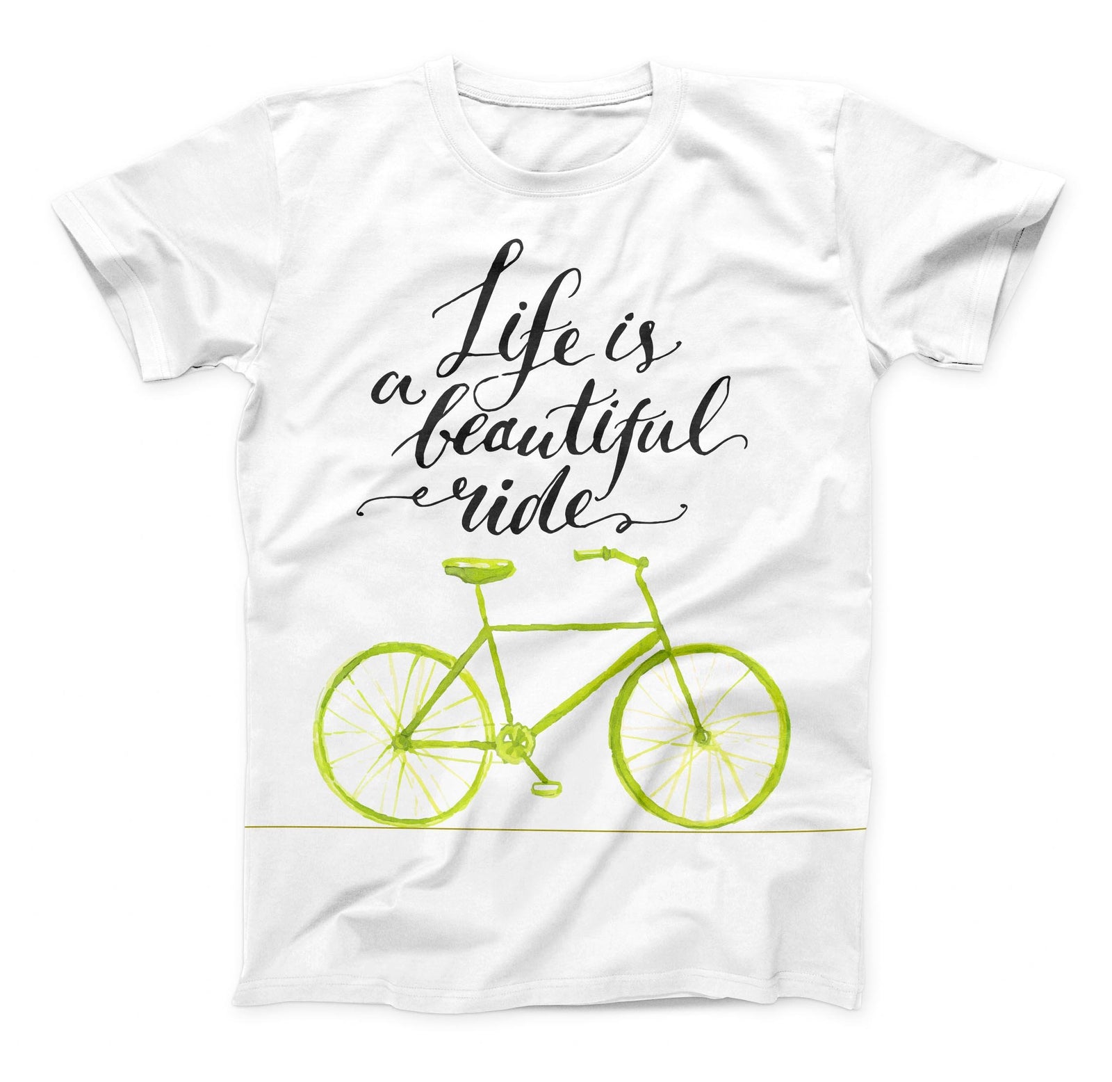 The Life is a Beautiful Ride ink-Fuzed Unisex All Over Full-Printed Fi ...