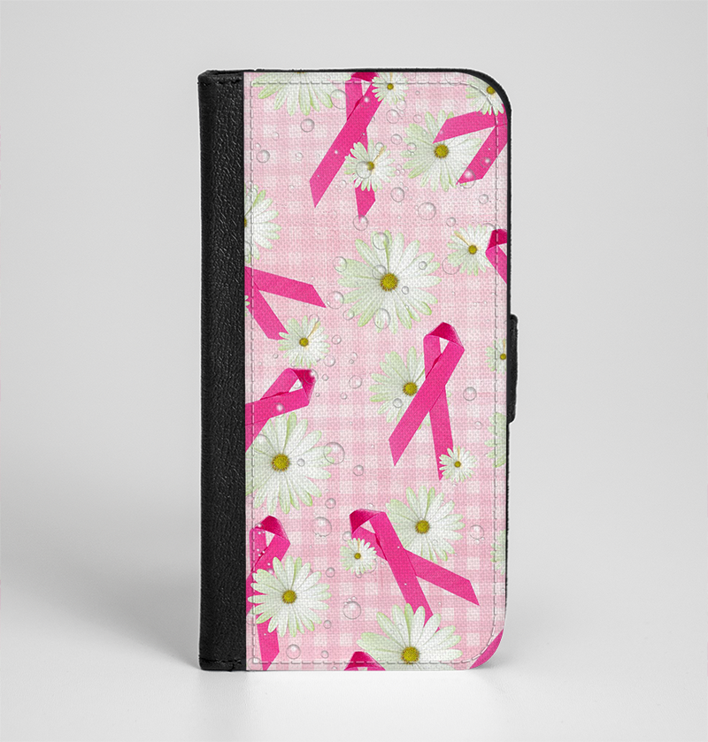 The Pink Ribbon Collage Breast Cancer Awareness Ink-Fuzed Leathe