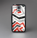 The Red-Gray-Black Abstract V3 Pattern Skin-Sert Case for the Samsung Galaxy S5