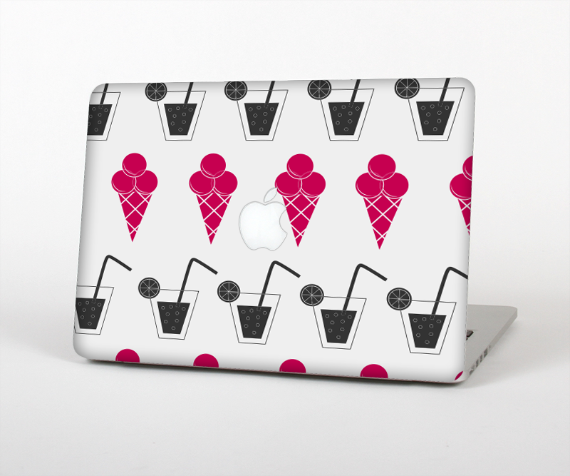 The Red Icecream and Drink Icon Collage Skin Set for the Apple MacBook ...