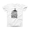 The Save Water Drink Wine ink-Fuzed Front Spot Graphic Unisex Soft-Fitted Tee Shirt