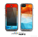 The Vector Abstract Shaped Blue-Orange Overlay Skin for the Apple iPhone 5c LifeProof Case