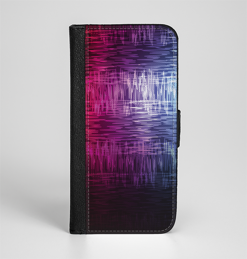 The Vibrant Colored Lined Surface Ink-Fuzed Leather Folding Wall