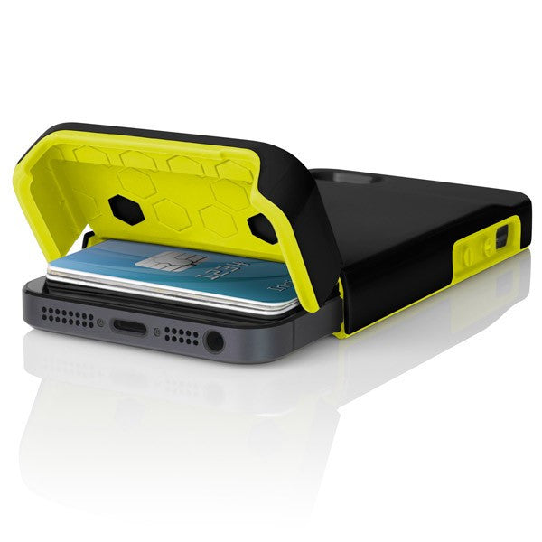 The Black / Lime Incipio STASHBACK™ Dockable Credit Card Case for iPho - DesignSkinz