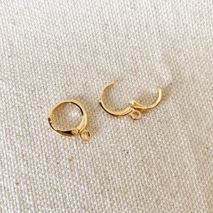 18k Gold Filled 12mm Lever Back Hoop Earring For Jewelry Mak - SHOP ABOVO